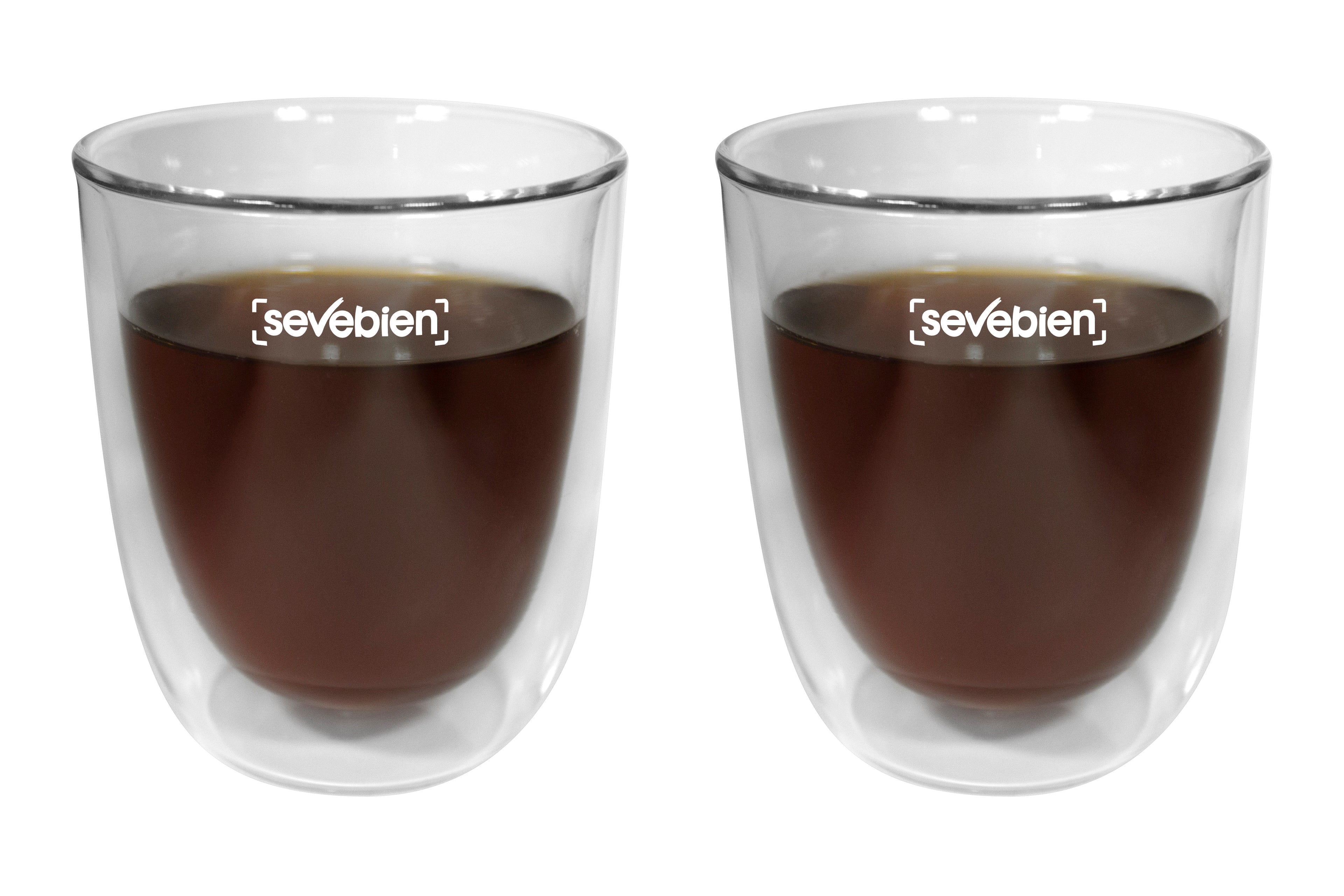 Set de vasos de vidrio "Double" promocional personalizable