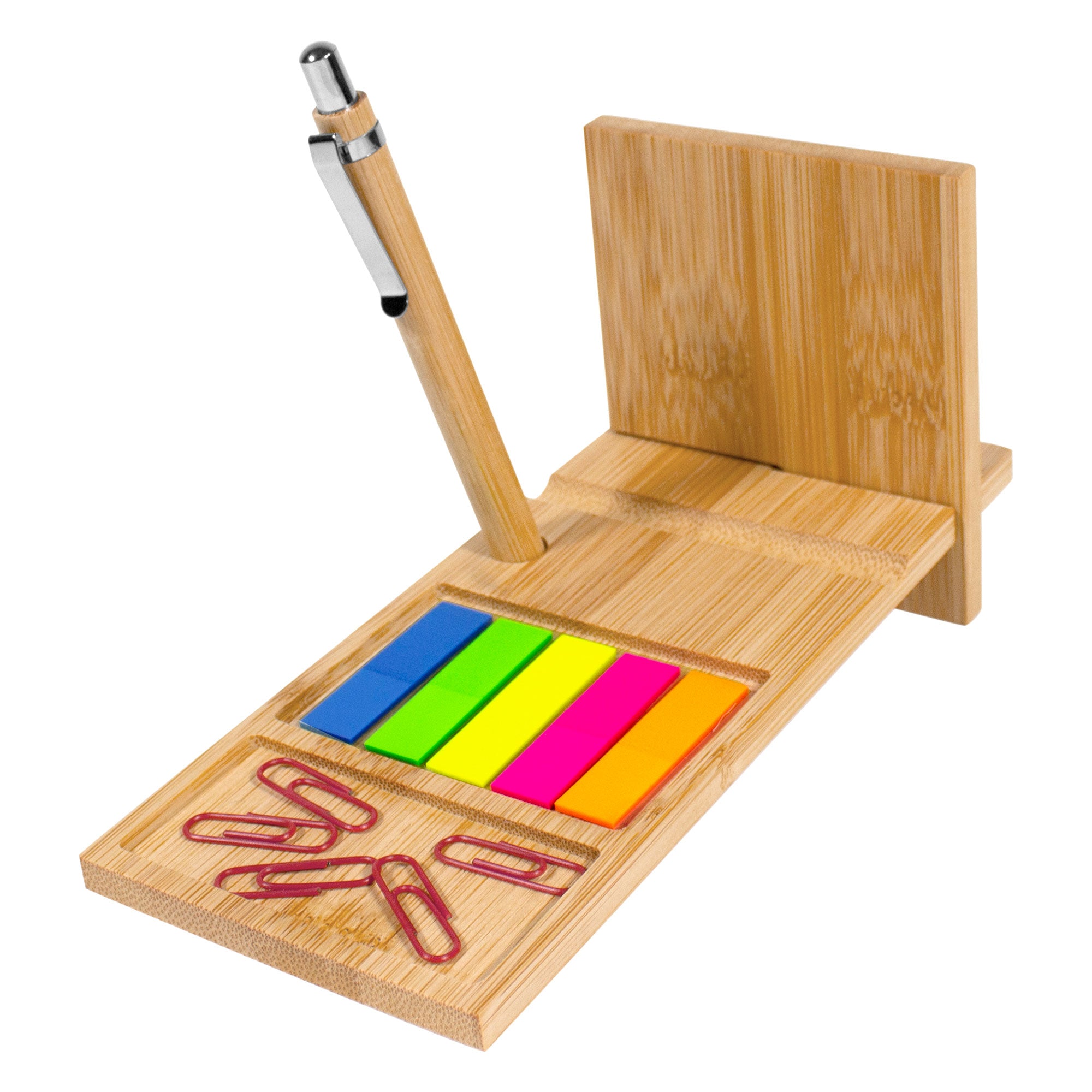ORGANIZADOR DE ESCRITORIO DE BAMBU? "NAGANO DESK" promocional personalizable
